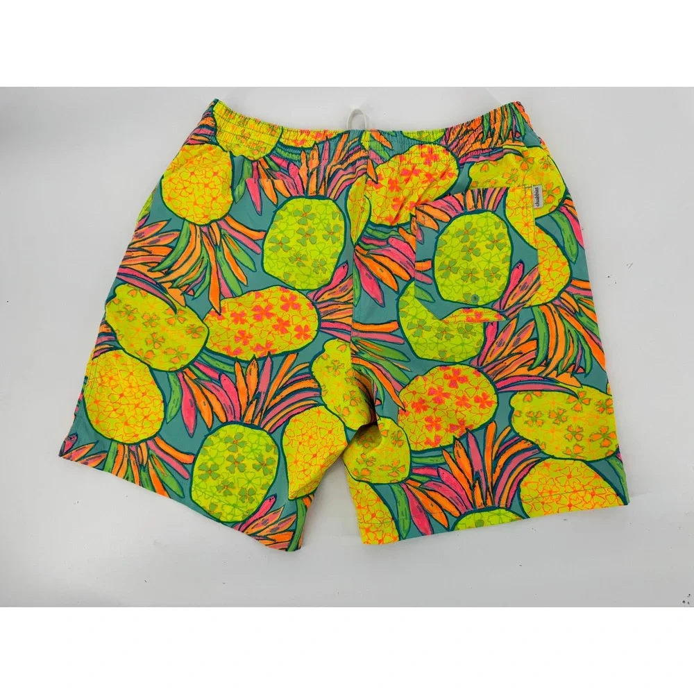 Chubbies Swim Trunks Mens Large Multicolor‎ Pineapple Floral Mesh Lined Shorts